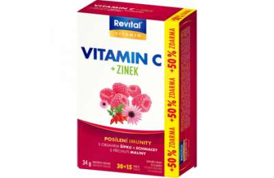 Vitar Vitamin C + zinek+echinacea+šípek tbl.45